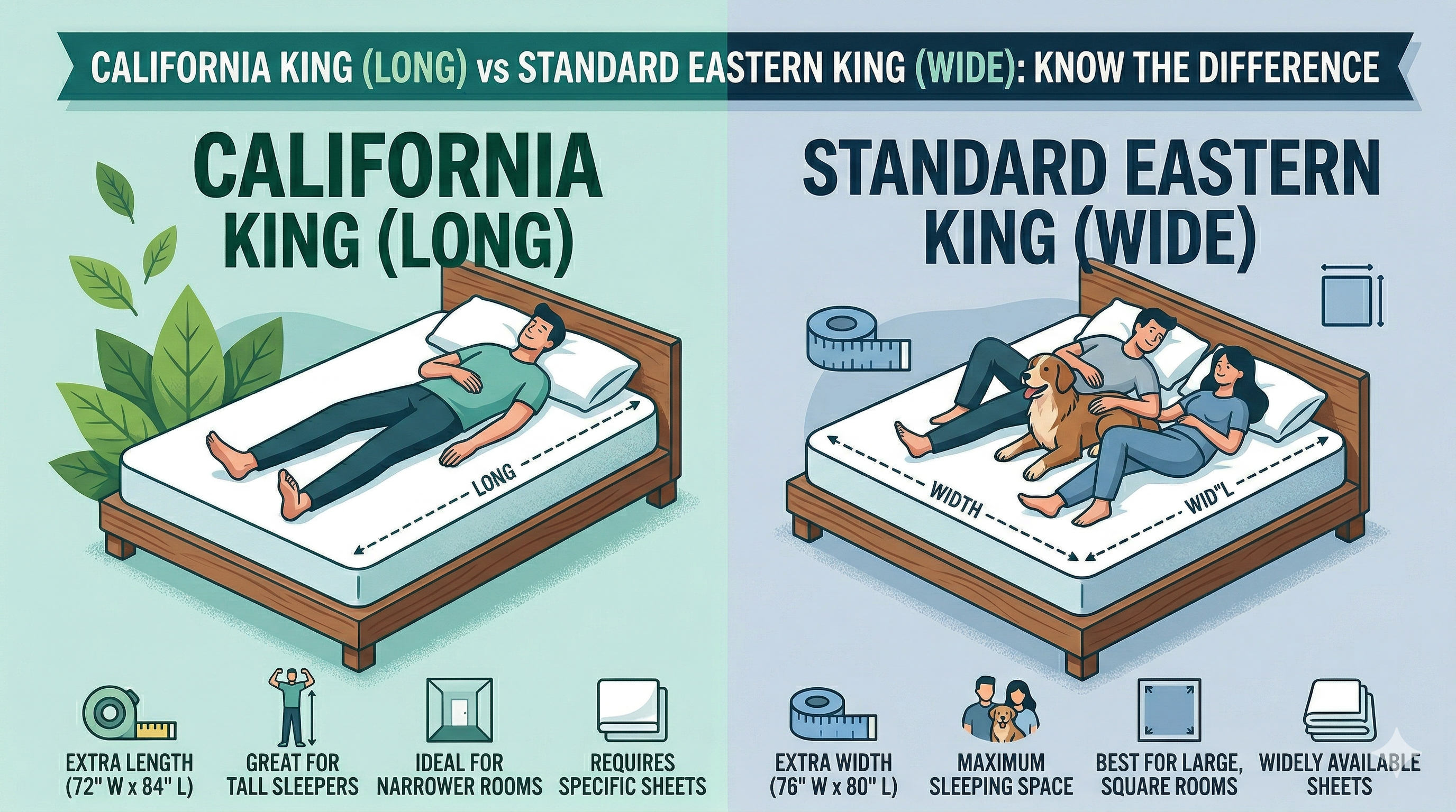 King vs California King Mattress: What Is the Difference and Which One Is Right for You