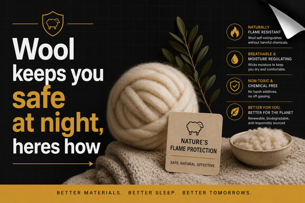 Why Organic Wool Is the Safer Flame Retardant — And What's Really in Your Conventional Mattress