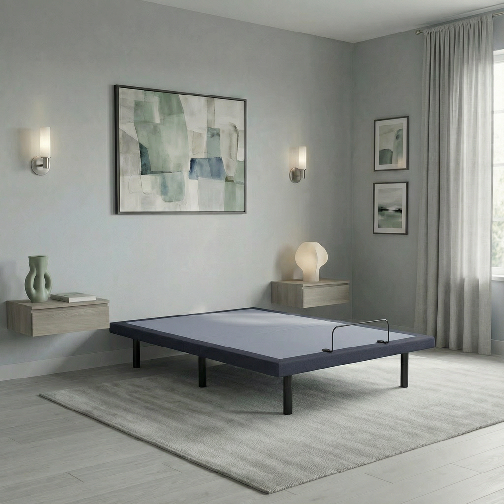 SnoozeLift 5.0 adjustable base flat rest — motorized foundation, wireless remote, organic mattress compatible