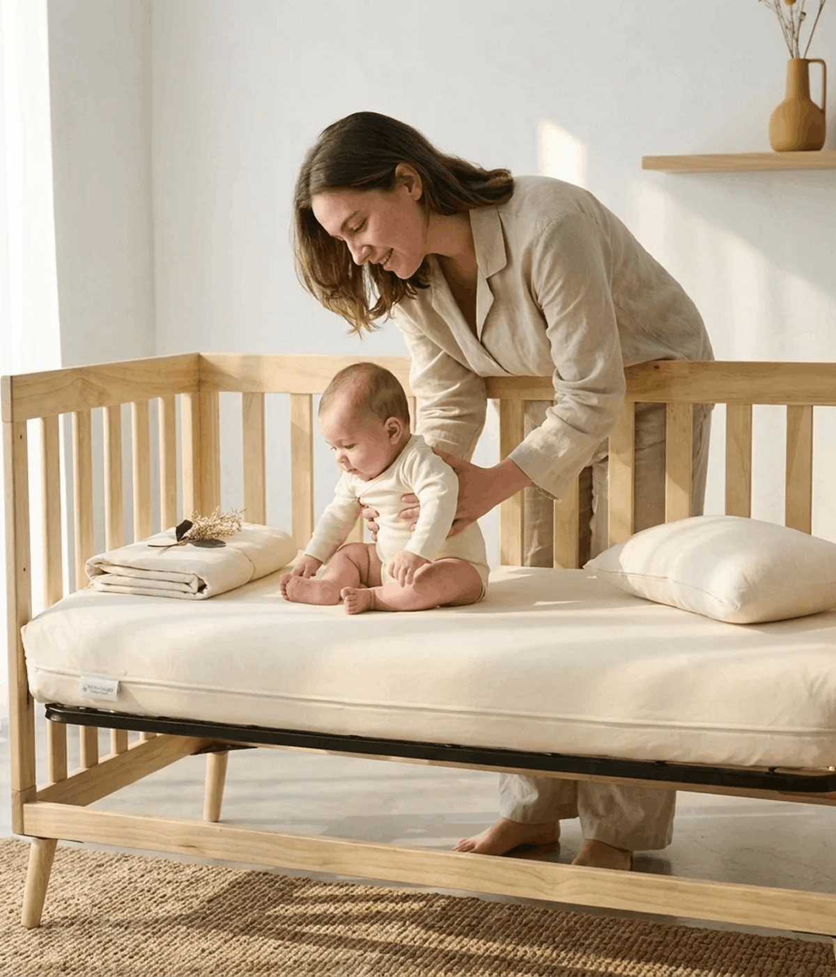 Baby sleeps chemical free from day one.
