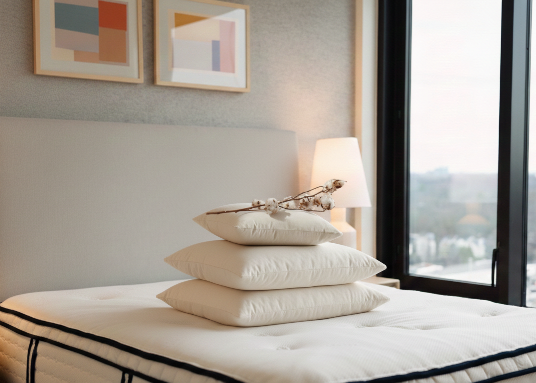 Organic cotton pillow single — The Ultimate Snooze Signature, GOTS certified fill, hypoallergenic, no synthetics