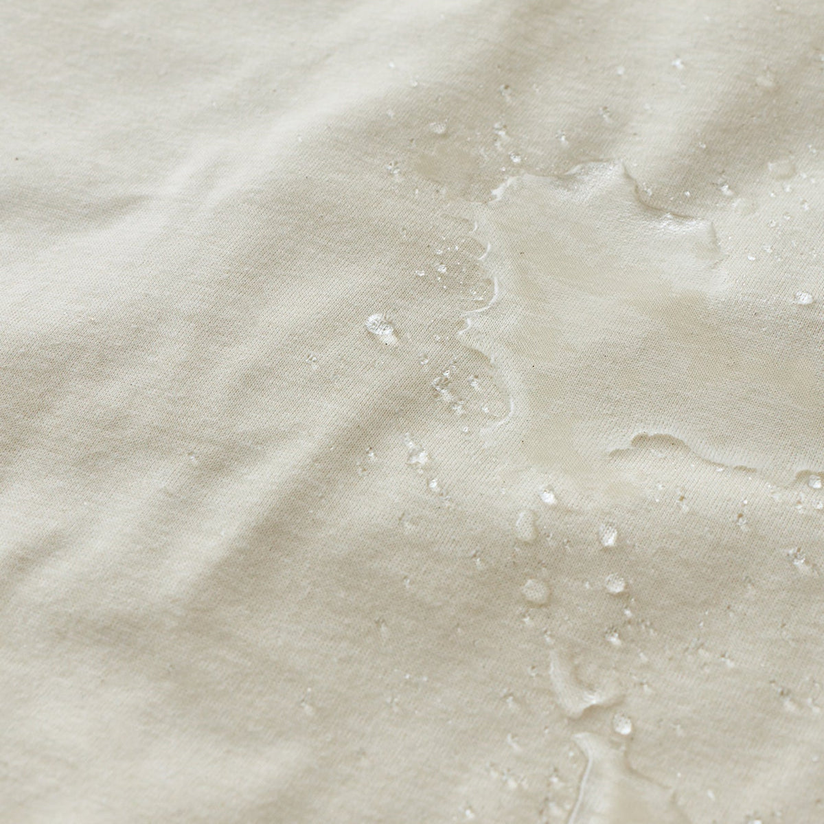 Organic mattress protector on bed — ORGANIC-AIR cotton surface, shields against spills and moisture, chemical-free