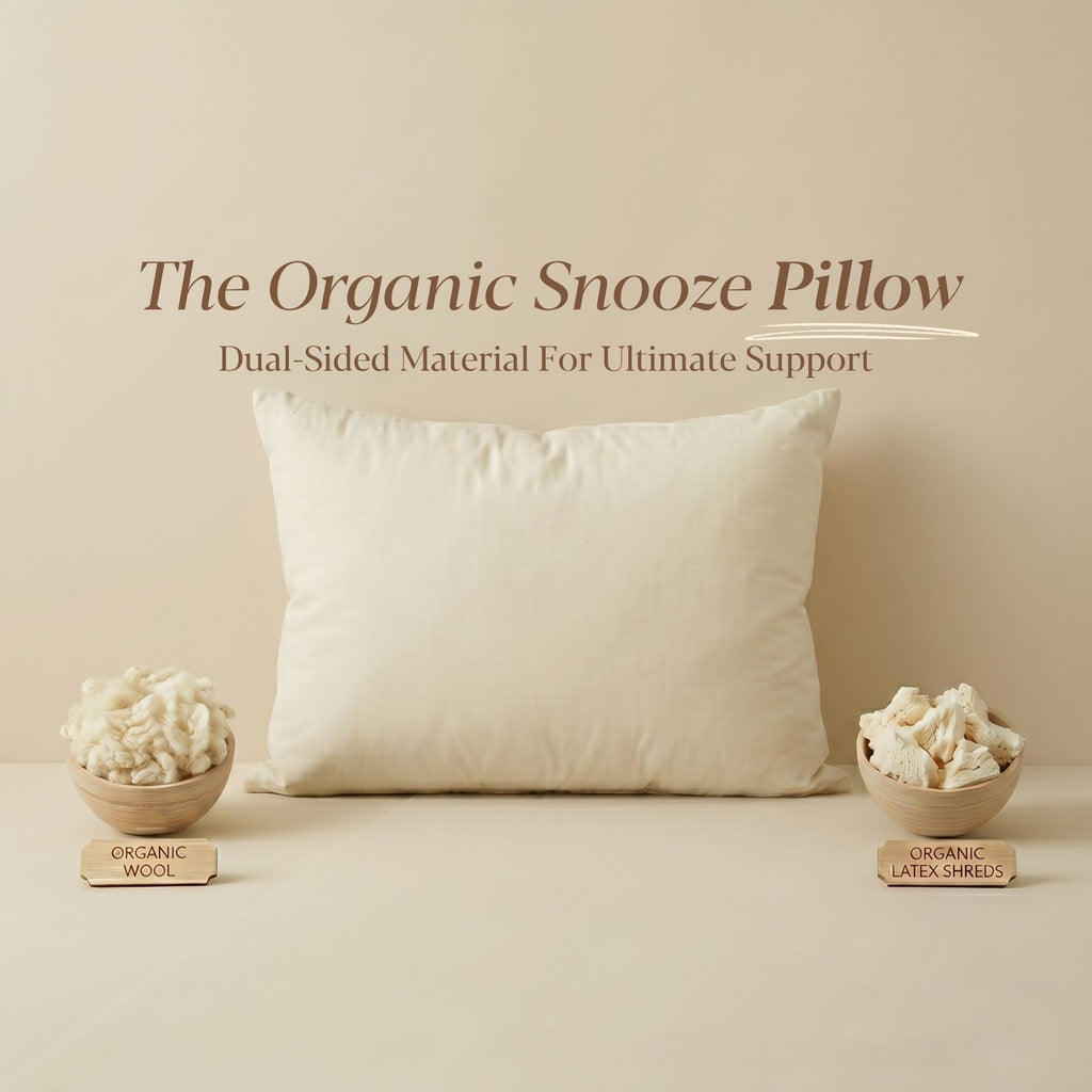 The Organic Snooze Pillow Dual Sided Firm or Plush