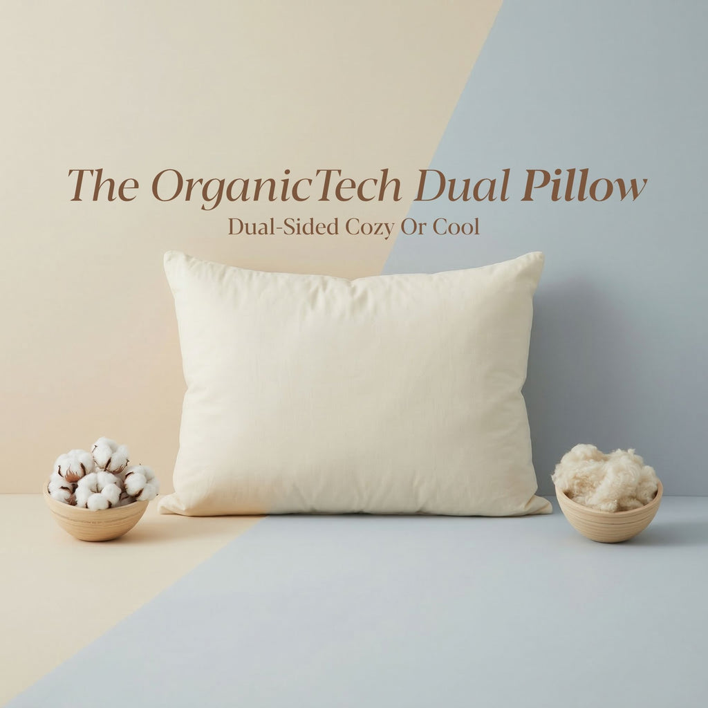 Adjustable OrganicTech™ Dual Sided Pillow Cool or Cozy