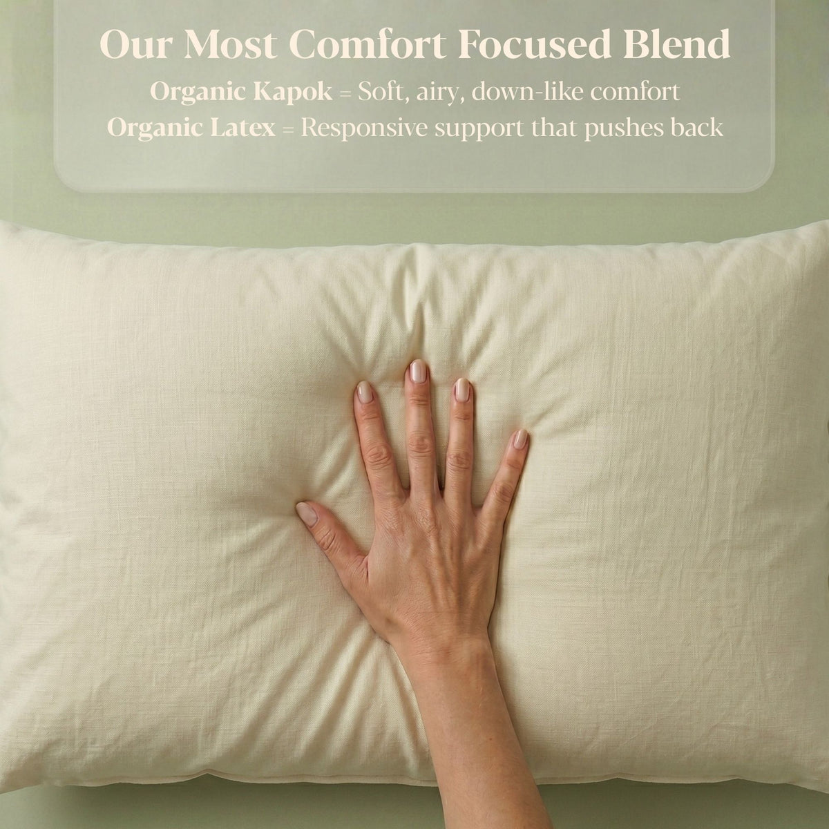 The Organic Snooze Kloud Pillow - side view