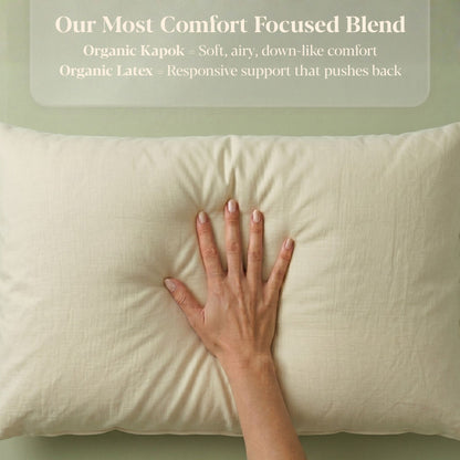 The Organic Snooze Kloud Pillow - side view