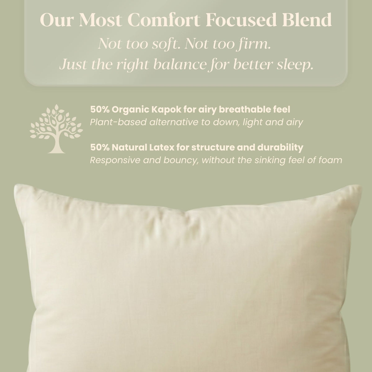 The Organic Snooze Kloud Pillow - front view