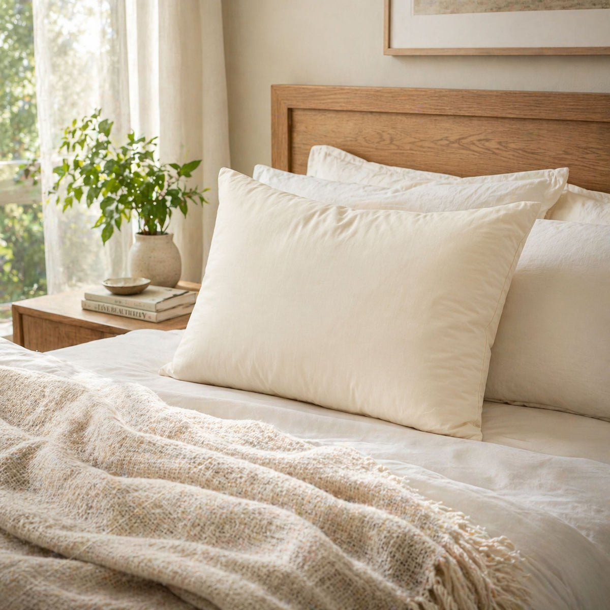 The Organic Snooze Kloud Pillow - fill material detail