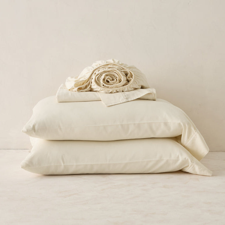 Organic bedding bundle component — GOTS certified cotton pillow and accessories for chemical-free sleep system