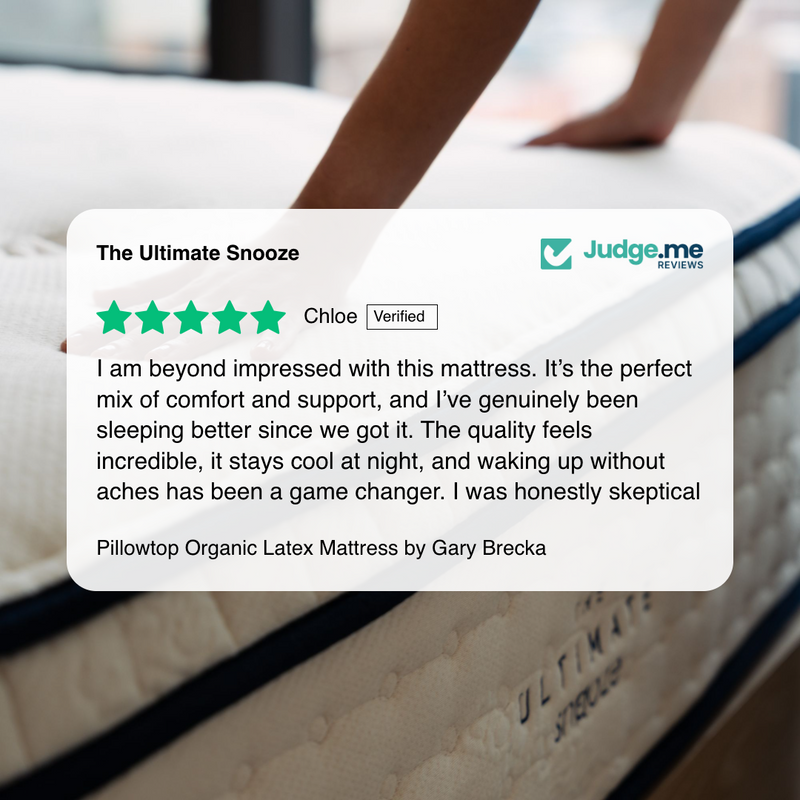 Pillow Top Organic Latex Mattress by Gary Brecka - customer social proof