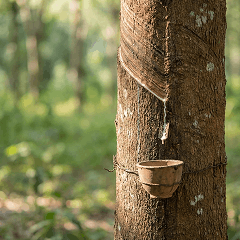 Responsibly sourced certified organic latex from rubber tree farms.