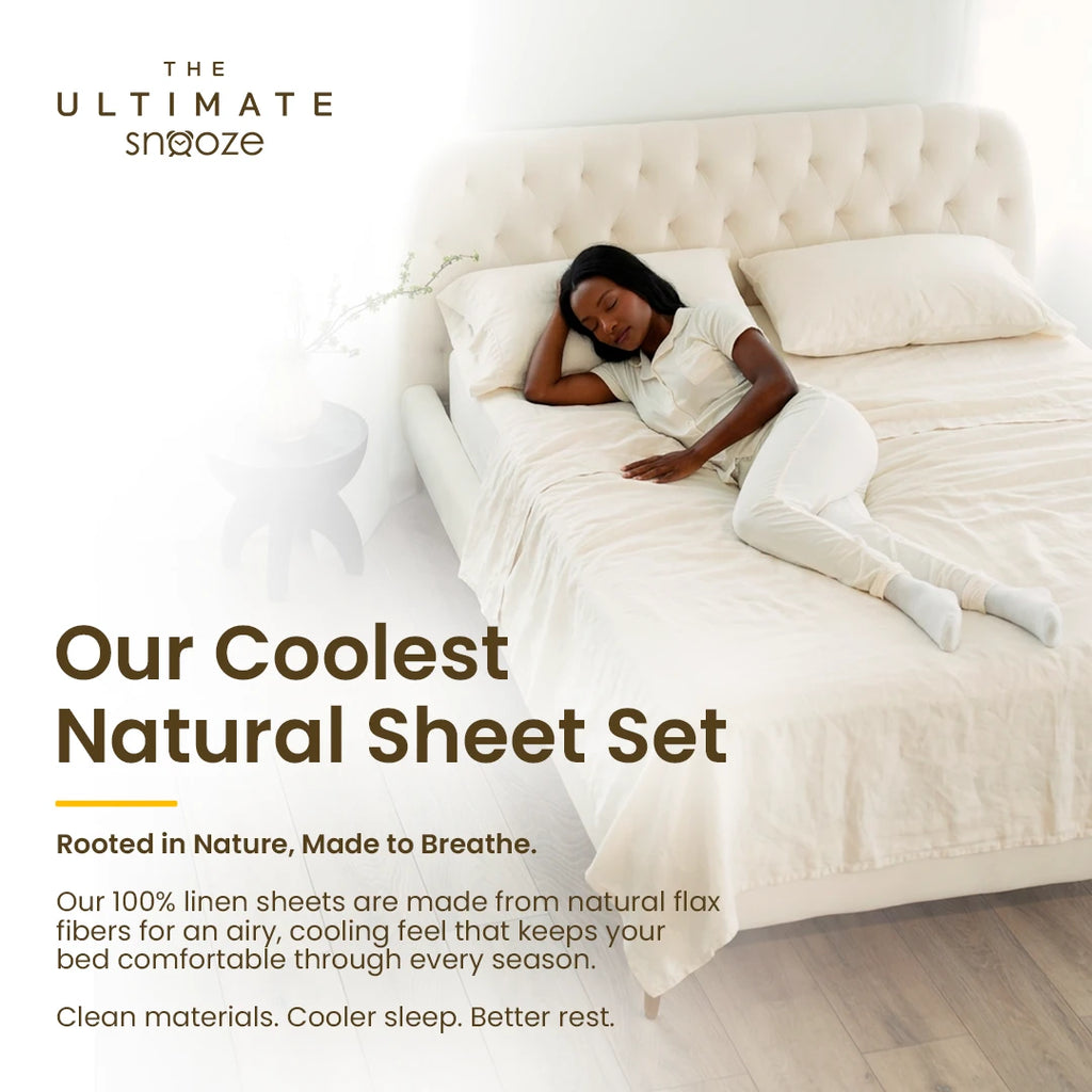 100% Linen Natural Cool Sheet Set
